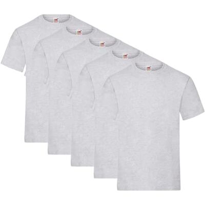 Fruit of the Loom heren-T-shirt van dikke stof (5 stuks) XXL Fruit of the Loom heren-T-shirt van dikke stof (5 stuks) XXL