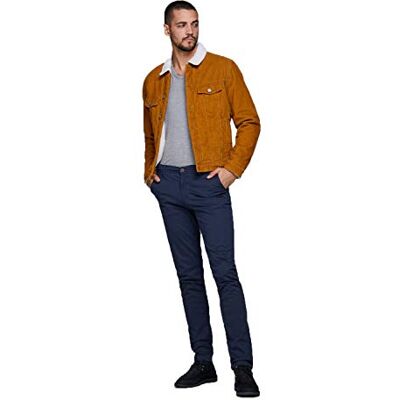 Jack & Jones Chinobroek voor heren, slim fit, chinobroek, marineblauw, 34W/34L Taille 34 / lengte 34 Jack & Jones Chinobroek voor heren, slim fit, chinobroek, marineblauw, 34W/34L Taille 34 / lengte 34
