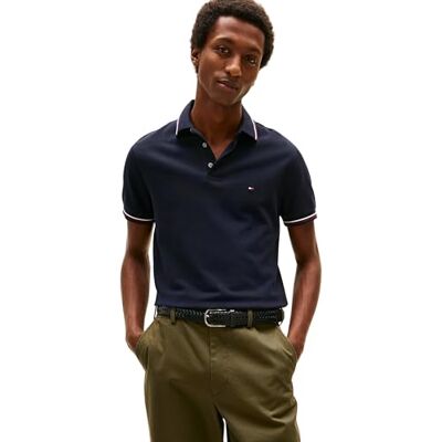 Tommy Hilfiger Poloshirt Slim Fit Mw0mw37346 Poloshirt S/S heren, Blauw (Desert Sky), XXL XXL Tommy Hilfiger Poloshirt Slim Fit Mw0mw37346 Poloshirt S/S heren, Blauw (Desert Sky), XXL XXL