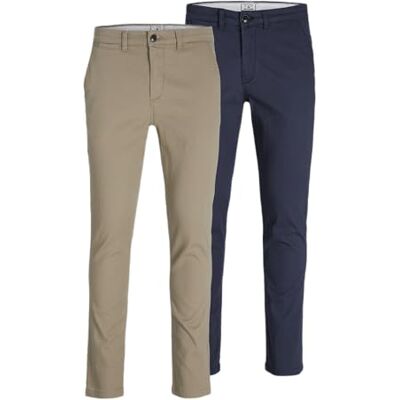 Jack & Jones Jjimarco Jjdave Sa 2 stuks herenbroeken (2 stuks), Beige 33W / 34L Jack & Jones Jjimarco Jjdave Sa 2 stuks herenbroeken (2 stuks), Beige 33W / 34L