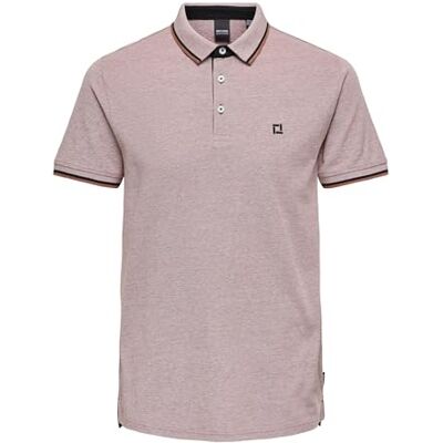 Only Onsfletcher Slim Ss Polo Noos Poloshirt voor heren, Koperbruin M Only Onsfletcher Slim Ss Polo Noos Poloshirt voor heren, Koperbruin M