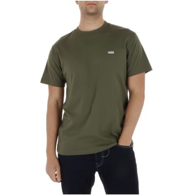 Vans Heren T-shirt met logo op de linkerborst, zwart, schuimig olijfgroen, L L Vans Heren T-shirt met logo op de linkerborst, zwart, schuimig olijfgroen, L L