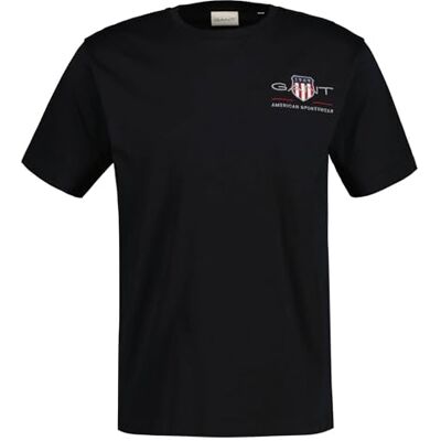 Gant Reg Archive Shield Emb Ss T-shirt voor heren, zwart., 4XL 4XL Gant Reg Archive Shield Emb Ss T-shirt voor heren, zwart., 4XL 4XL