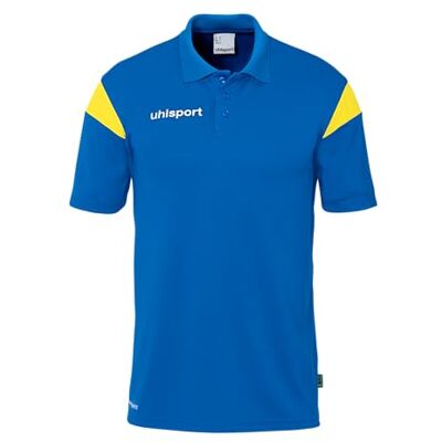 uhlsport Polo Squad 27 sportpoloshirt, uniseks, azuurblauw/geel 140 uhlsport Polo Squad 27 sportpoloshirt, uniseks, azuurblauw/geel 140