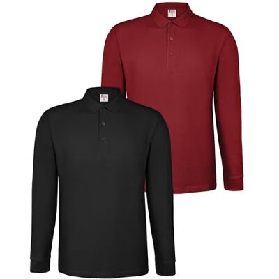 ALPIDEX Poloshirt voor heren, lange mouwen, 2 stuks, 100% katoen, klassiek 240 g/m², rechte pasvorm, Oeko-Tex, ademend, kraag, knopen, manchetten, werk, casual, effen, S-5XL XXL ALPIDEX Poloshirt voor heren, lange mouwen, 2 stuks, 100% katoen, klassiek 240 g/m², rechte pasvorm, Oeko-Tex, ademend, kraag, knopen, manchetten, werk, casual, effen, S-5XL XXL