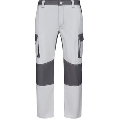 VELILLA 103020B broek met meerdere zakken, tweekleurig, wit/grijs, maat 50, Wit/Grijs 50 VELILLA 103020B broek met meerdere zakken, tweekleurig, wit/grijs, maat 50, Wit/Grijs 50