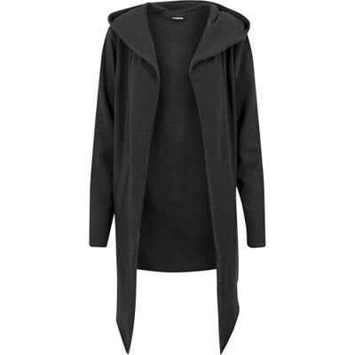 Urban Classics Lang vest met capuchon, katoenen vest, lange mouwen, soepel en asymmetrisch, extra groot, 2 zijzakken, zwart, maat M heren (1 stuk), zwart/houtskool 3XL Urban Classics Lang vest met capuchon, katoenen vest, lange mouwen, soepel en asymmetrisch, extra groot, 2 zijzakken, zwart, maat M heren (1 stuk), zwart/houtskool 3XL