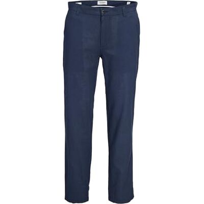 Jack & Jones Jpstace Jjsummer Linen Blend Pant Sn Herenbroek, marineblauw blazer 38W / 34L Jack & Jones Jpstace Jjsummer Linen Blend Pant Sn Herenbroek, marineblauw blazer 38W / 34L