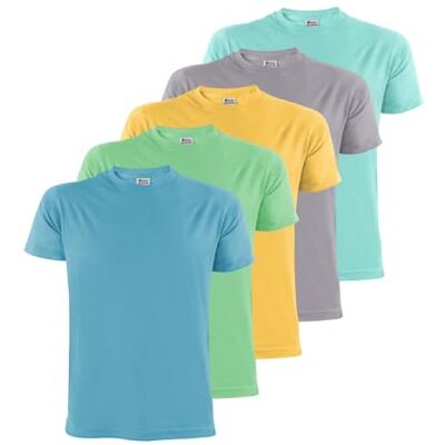 ALPIDEX Heren T-shirts, zwart, effen, ronde hals, 5 stuks, maat S, M, L, XL, XXL, 3XL, 4XL, 5XL, Meadow, 5XL 5XL ALPIDEX Heren T-shirts, zwart, effen, ronde hals, 5 stuks, maat S, M, L, XL, XXL, 3XL, 4XL, 5XL, Meadow, 5XL 5XL