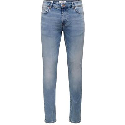 Only heren Broek Onsloom Life Slim Blue Jog Pk 8653 Noos, Blue Denim, 32W / 32L 32W / 32L Only heren Broek Onsloom Life Slim Blue Jog Pk 8653 Noos, Blue Denim, 32W / 32L 32W / 32L