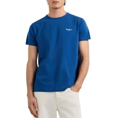 Pepe Jeans Original Basic 3n T-shirt voor heren (1 stuk), Blauw (blauwe inkt) XXL Pepe Jeans Original Basic 3n T-shirt voor heren (1 stuk), Blauw (blauwe inkt) XXL