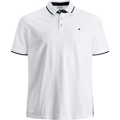 Jack & Jones Jjepaulos Ss Noos Ps Poloshirt voor heren, wit, XXL XXL Jack & Jones Jjepaulos Ss Noos Ps Poloshirt voor heren, wit, XXL XXL