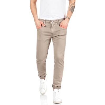 Replay Anbass Hyperflex Colour X-Lite Jeans voor heren, slimfit, stretchjeans, Zand 020-1 Replay Anbass Hyperflex Colour X-Lite Jeans voor heren, slimfit, stretchjeans, Zand 020-1