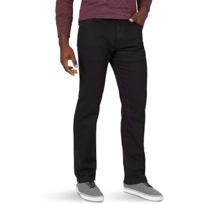 Wrangler Heren Classic Regular Fit Jeans Heren, Black Flex 33W / 33L Wrangler Heren Classic Regular Fit Jeans Heren, Black Flex 33W / 33L