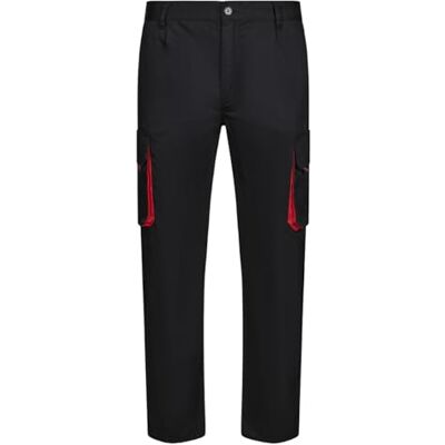 VELILLA 103004 Multi-pocket broek, Zwart/Rood 50 VELILLA 103004 Multi-pocket broek, Zwart/Rood 50