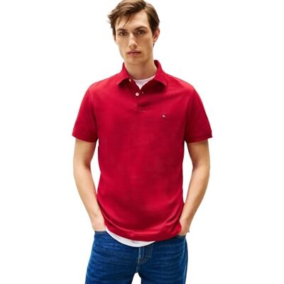 Tommy Hilfiger 1985 Regular Polo Mw0mw17770 Poloshirt voor heren (1 stuk), Rood (Medium Red), XXL XXL Tommy Hilfiger 1985 Regular Polo Mw0mw17770 Poloshirt voor heren (1 stuk), Rood (Medium Red), XXL XXL
