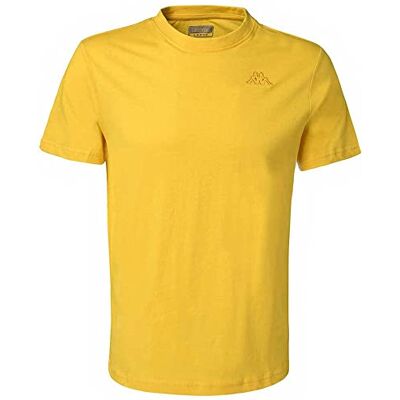 Kappa Cafers Slim Tee Heren Comfortabel en Stijlvol Technisch T-shirt, Geel/Geel Gouden Staaf, S Kappa Cafers Slim Tee Heren Comfortabel en Stijlvol Technisch T-shirt, Geel/Geel Gouden Staaf, S