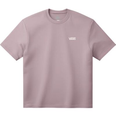 Vans Heren T-shirt met logo linkerborst, zwart, Mistig paars, S S Vans Heren T-shirt met logo linkerborst, zwart, Mistig paars, S S