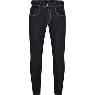 Replay Anbass Forever Dark Jeans voor heren, Blauw 33W / 32L Replay Anbass Forever Dark Jeans voor heren, Blauw 33W / 32L