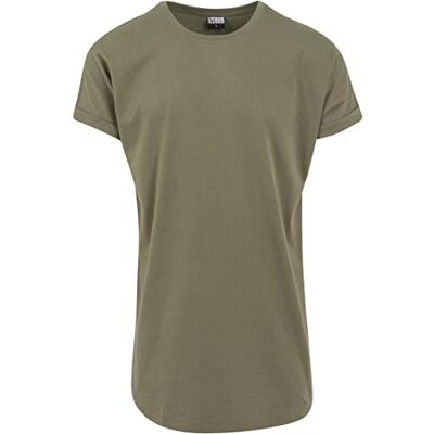 Urban Classics Turnup lang T-shirt voor heren, in vele kleuren beschikbaar, maten XS tot 5XL, Olijf S Urban Classics Turnup lang T-shirt voor heren, in vele kleuren beschikbaar, maten XS tot 5XL, Olijf S