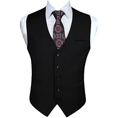 Enlision Herenvest, kostuum, casual, formeel, katoen, vesten, mouwloos, voor business, bruiloft, XS-4XL, zwart., XS XS Enlision Herenvest, kostuum, casual, formeel, katoen, vesten, mouwloos, voor business, bruiloft, XS-4XL, zwart., XS XS