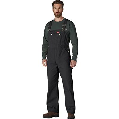 Dickies Tuinbroek met bretels, tuinbroek voor heren, Zwart gespoeld 36W / 30L Dickies Tuinbroek met bretels, tuinbroek voor heren, Zwart gespoeld 36W / 30L