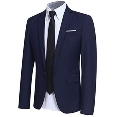Allthemen Mens Casual Blazer Slim Fit Formele Zakelijke Pak Jassen Een Knop Enkele Breasted Smoking Jas Smart Blazer, marineblauw, M M Allthemen Mens Casual Blazer Slim Fit Formele Zakelijke Pak Jassen Een Knop Enkele Breasted Smoking Jas Smart Blazer, marineblauw, M M