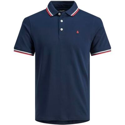Jack & Jones PLUS JJEPAULOS SS NOOS PS poloshirt voor heren, marineblauw, maat 2XL, blazer marineblauw, XXL grote maat XXL grote maat Jack & Jones PLUS JJEPAULOS SS NOOS PS poloshirt voor heren, marineblauw, maat 2XL, blazer marineblauw, XXL grote maat XXL grote maat