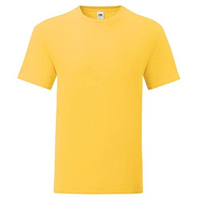 Fruit of the Loom Iconisch T-shirt, maat S tot 5XL, Zonnebloem geel. XXL Fruit of the Loom Iconisch T-shirt, maat S tot 5XL, Zonnebloem geel. XXL