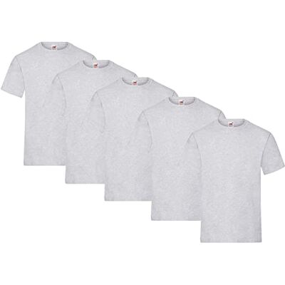 Fruit of the Loom Zwaargewicht heren-T-shirt, 5 stuks XXL Fruit of the Loom Zwaargewicht heren-T-shirt, 5 stuks XXL