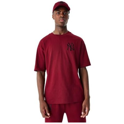 New Era League Essntls Lc Os Tee Neyyan Carblk New York Yankees T-shirt voor heren New Era League Essntls Lc Os Tee Neyyan Carblk New York Yankees T-shirt voor heren