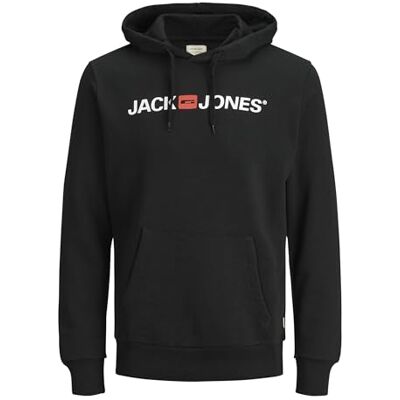Jack & Jones Logo Hoodie, heren, l, zwart. L Jack & Jones Logo Hoodie, heren, l, zwart. L