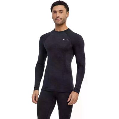 Falke Heren Wool-Tech ronde hals technisch ondergoed sportshirt lange mouwen koud tot zeer koud weer ademend klimaatregulerend geurremmend wol functioneel garen 1 stuk Falke Heren Wool-Tech ronde hals technisch ondergoed sportshirt lange mouwen koud tot zeer koud weer ademend klimaatregulerend geurremmend wol functioneel garen 1 stuk