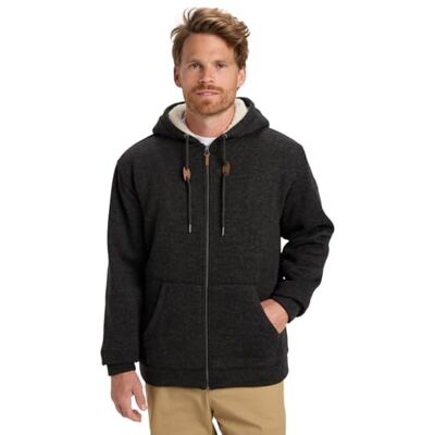 Quiksilver Keller Sherpa fleece trui, zwart, L Quiksilver Keller Sherpa fleece trui, zwart, L