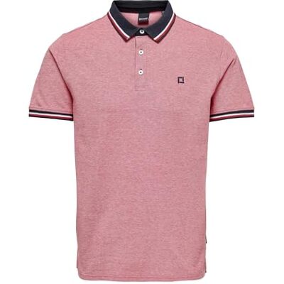 Only Onsfletcher Slim Ss Polo Noos poloshirt voor heren, Racing Rood, S S Only Onsfletcher Slim Ss Polo Noos poloshirt voor heren, Racing Rood, S S