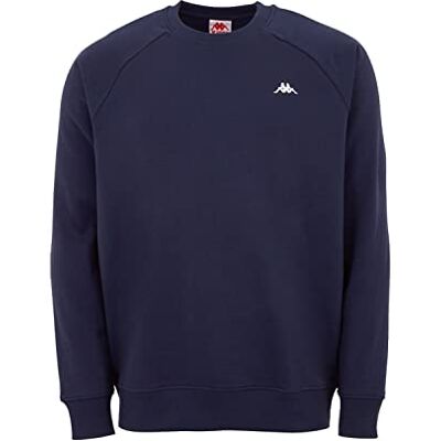 Kappa Vauke Uniseks katoenen sweatshirt I Basic voor sport en vrije tijd I Sweater voor dames en heren in de kleuren blauw, grijs, zwart en maten S-XXXL, Blauw, L Kappa Vauke Uniseks katoenen sweatshirt I Basic voor sport en vrije tijd I Sweater voor dames en heren in de kleuren blauw, grijs, zwart en maten S-XXXL, Blauw, L