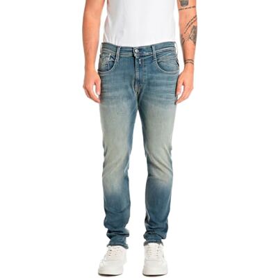Replay Anbass Hyperflex Dust Jeans voor heren, 009 Medium Blauw 31W / 30L Replay Anbass Hyperflex Dust Jeans voor heren, 009 Medium Blauw 31W / 30L