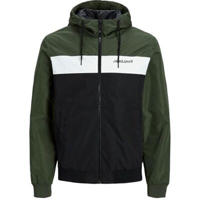 Jack & Jones Jjerush Blocking Hood Bomber Herenjas L Jack & Jones Jjerush Blocking Hood Bomber Herenjas L