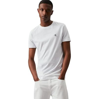 Calvin Klein Jeans Heren T-shirt Ck Essential Slim Tee, helder wit, M M Calvin Klein Jeans Heren T-shirt Ck Essential Slim Tee, helder wit, M M