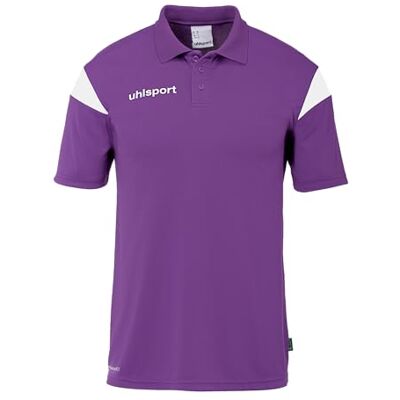 uhlsport Polo Squad 27 Sportpoloshirt, uniseks, Paars/Wit, S S uhlsport Polo Squad 27 Sportpoloshirt, uniseks, Paars/Wit, S S