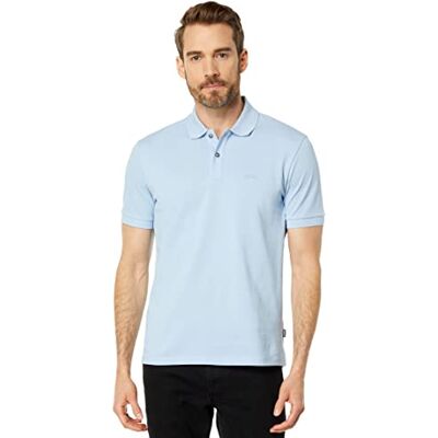 Boss Pallas Poloshirt met korte mouwen voor heren, Poeder Blauw M Boss Pallas Poloshirt met korte mouwen voor heren, Poeder Blauw M