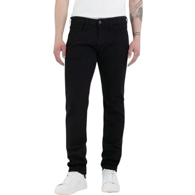 Replay Anbass jeans voor heren, Zwart 098 27W / 32L Replay Anbass jeans voor heren, Zwart 098 27W / 32L