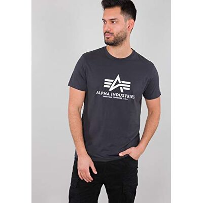 Alpha Heren Basic T-shirt, blauw, L L Alpha Heren Basic T-shirt, blauw, L L