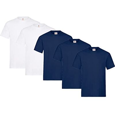 Fruit of the Loom Zwaargewicht heren-T-shirt, 5 stuks XXL Fruit of the Loom Zwaargewicht heren-T-shirt, 5 stuks XXL