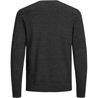 Jack & Jones Jjebasic Gebreide herentrui met V-hals (1 stuk)., Grijs (Donkergrijs Melange Donkergrijs Melange) L Jack & Jones Jjebasic Gebreide herentrui met V-hals (1 stuk)., Grijs (Donkergrijs Melange Donkergrijs Melange) L