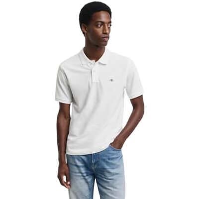Gant Reg Emb Archive Shield Poloshirt voor heren, Wit, XL XL Gant Reg Emb Archive Shield Poloshirt voor heren, Wit, XL XL