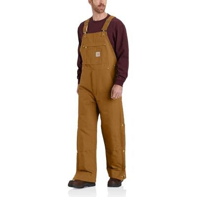 Carhartt R01 Relaxed Fit Duck Bib Overall tuinbroek voor heren (1 stuk), Bruin, L Carhartt R01 Relaxed Fit Duck Bib Overall tuinbroek voor heren (1 stuk), Bruin, L