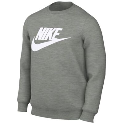 Nike Club Graphic sweatshirt met ronde hals, grijs, Code DQ4912-063, Grijs/Wit Nike Club Graphic sweatshirt met ronde hals, grijs, Code DQ4912-063, Grijs/Wit