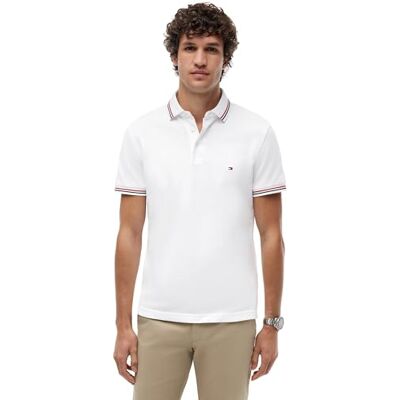 Tommy Hilfiger Poloshirt Slim Fit Mw0mw37346 Poloshirt S/S heren, Wit (wit), XXL XXL Tommy Hilfiger Poloshirt Slim Fit Mw0mw37346 Poloshirt S/S heren, Wit (wit), XXL XXL