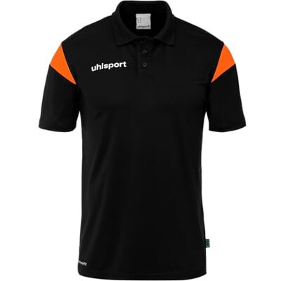uhlsport Polo Squad 27 sportpoloshirt, uniseks, zwart/neonoranje, XL XL uhlsport Polo Squad 27 sportpoloshirt, uniseks, zwart/neonoranje, XL XL